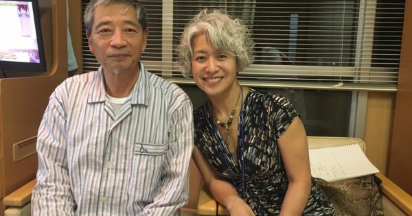 検査入院中の報徳更生寮・田上施設長とヒューマン・コメディ社社長の写真